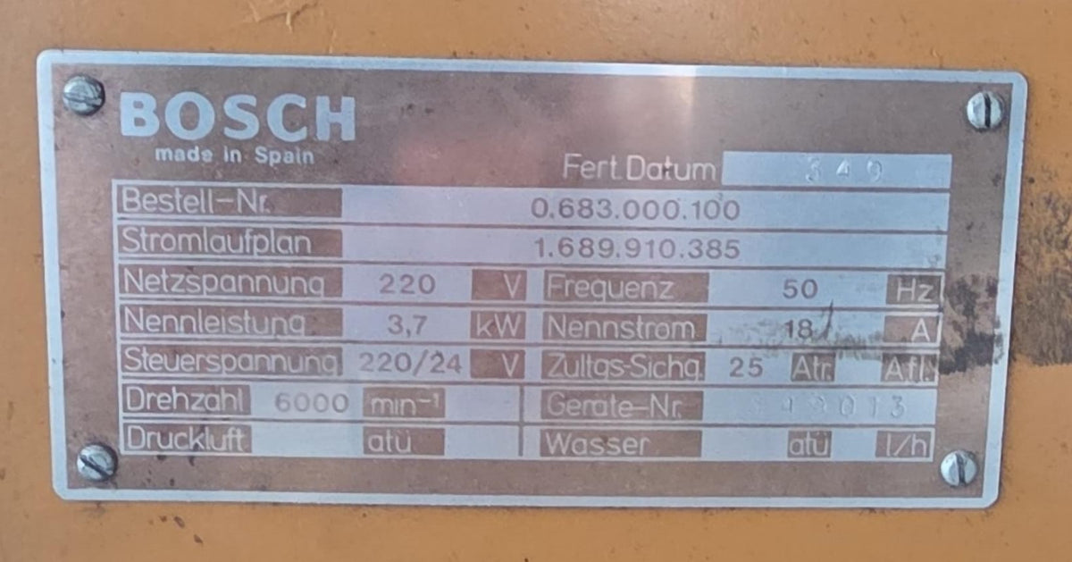 Banco prova Bosch KPS002 per motorini di avviamento / alternatori